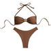 Women's Sexy Solid Color Bikini Swimsuit European American Style New 2026_ecoleips.com