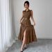 Voya Recommend! Women's Long Style Summer New Style Simple Shirt Collar Solid Color Long Style Waist Dress With Multiple Colors To Choose From_ecoleips.com