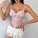 Euopean And Ameican Coss-bode Sexy Stapless Mesh Lace Ba Cotton Hot Gil Fishbone Camisole Fo Inne O Oute_ecoleips.com
