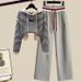 Women's Clothing Hooded Sweatshirt Women Spring And Autumn Thin Loose Casual High End Color Stripe Letter Casual Pants_ecoleips.com