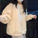 Heavy Round Neck Fleece Sweater Women's Jacket Korean Version Trendy Loose Lazy Top_ecoleips.com