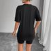 Women's Casual Round Neck Short Sleeve Top Multi-Color American Style Simple Fashionable Sports Solid Color Loose Printed T-Shirt_ecoleips.com