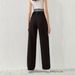 Black Rhinestone Design Straight Leg Jeans for Women Casual Slimming Versatile Autumn Winter Hot Item_ecoleips.com