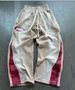 Versatile High Waist Drawstring Wide Leg Sweatpants Khaki Autumn Winter High Street Hip Hop Trend Casual Contrast Color Men Women Bottoms_ecoleips.com