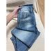 Women's High Waist Straight Leg Jeans - Vintage Washed Blue Denim Pants For Casual & Streetwear Outfits_ecoleips.com