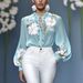 Women's Long Sleeve Loose Printed Shirt Top Blouse New_ecoleips.com