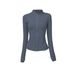 Women's Sportswear Gold Zipper Series Yoga Wear Women's Jacket Breathable Sports Top Long Sleeve Fitness Wear Coat_ecoleips.com