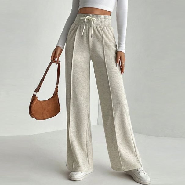 Women's Relaxed Fit Wide Leg Lounge Pants Soft Elastic Waistband Casual Trousers Premium Soft Fabric_ecoleips.com