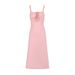 AD298 Cross-Border Fashion New Sexy Pink Strap Waist-Cinching Popular Women's Lace-Up Backless Dress_ecoleips.com