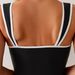 Women's One-Piece Swimsuit – Sexy & Sporty Monochrome Design For Swimming & Beach Tummy-Control Fit_ecoleips.com