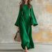 independent Site European And American Hot-selling Cross-border 2025 Western Cowboy Style Slim-fit Bell-sleeve_ecoleips.com