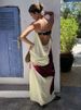 JULISSA MO Sexy Strapless Print Floral Belt Women Maxi Dress Yellow Backless Vacation Dress Summer Loose Elegant Party Beachwear_ecoleips.com
