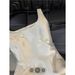 Elegant Satin Knot Strap Dress Women's Mid-Length Midi Skirt White Color Summer Fashion High-End Feel Dress_ecoleips.com