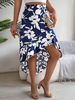 K Elegant Floral Ruffled Mid Length Irregular Skirt_ecoleips.com
