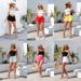 Women's Clothing Casual Washed Retro Distressed Solid Color High Waisted Denim Shorts_ecoleips.com
