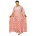 Women's Clothing Large Size Water Soluble Lace Loose Long Burqa Dress_ecoleips.com