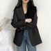 Women's Oversized Blazer Jacket – Casual Suit Coat With Notched Lapel, Stretch Polyester, Solid & Plaid Options (S-5xl)_ecoleips.com