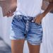 Women's Clothing Women's Elastic Ripped Denim Shorts Super Hot Popular Fashion_ecoleips.com