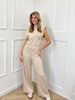 Women's Clothing Women's Solid Color Wide Leg Jumpsuit With Backless Design & Shoulder Pads – Sleeveless, Loose Fit, Elegant & Comfortable For Summer_ecoleips.com