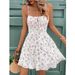 Women's Clothing Women's Floral Print Spaghetti Strap Dress Country Style Milkmaid Summer Vacation Essential A-Line Midi Dress_ecoleips.com