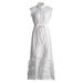 Women's Clothing retro niche design autumn round neck sleeveless hollow perspective design solid color long dress for women_ecoleips.com