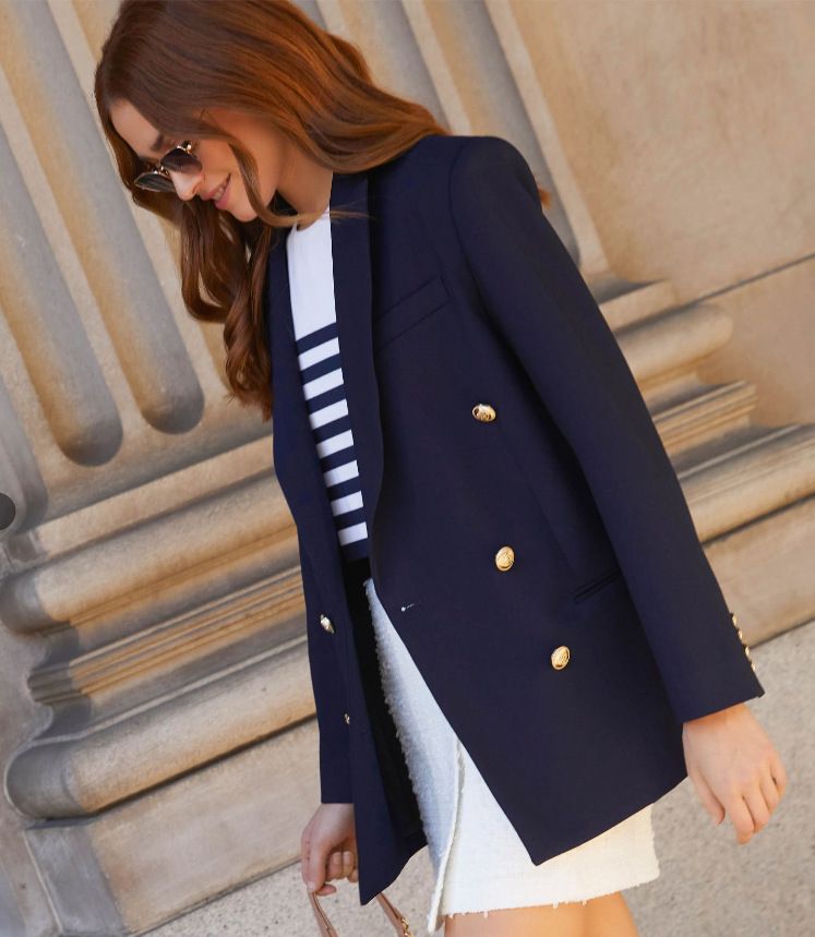 "Women's Slim Fit Printed Blazer Jacket Long Sleeve Office Casual Polyester Blazer For Autumn"_ecoleips.com