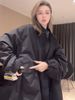 girl Girl Girl Mid-Length Stand Collar Solid Color Waist-Cinching Fleece-Lined Thickened Parka For Women 2023 Autumn Winter New_ecoleips.com