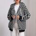 Oversized Striped Fleece Hoodie – Cozy Unisex Pullover With Drop Shoulder_ecoleips.com