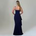 Women's Clothing Sexy Sling Slim Ruffled Deep V Side Slit Dress_ecoleips.com