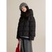 girl Girl Girls' 90% White Duck Down Jacket 2025 Winter New Children's Large Check Three-Proof Hooded Warm Loose Coat_ecoleips.com