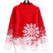 Aria Basics Aria Basics European And American Style Sweater Autumn Winter Knitted Top Christmas New Year Women's Round Neck Snowflake Embroidery_ecoleips.com
