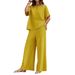 Women's Casual Two-Piece Set - Stylish & Comfortable Trousers Outfit For Work & Leisure Breathable Polyester Fabric_ecoleips.com