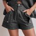 Women's Clothing Summer Women's Casual Retro Loose Shirt Denim Shorts Set_ecoleips.com