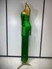 Women Sexy Backless Tassel Green Ankle Bodycon Bandage Dress Celebrity Elegant Evening Club Luxury Birthday Party Outfit OZ8S_ecoleips.com
