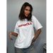 2025 Summer European And American Style New Fashionable Versatile Letter Print 100% Cotton Short Sleeve Commuter T-Shirt_ecoleips.com