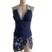 Seamless One-Piece Swimsuit High-Cut Monokini Removable Padding Beach Pool Swimwear Ocean Blue S-XL_ecoleips.com