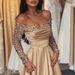 2026 European And American Cross-border Women's Banquet Long-sleeve Elegant Lady Hostess Evening Dress With Sequins For_ecoleips.com