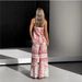 Women's Clothing New Summer Women's Loose High Waist Printed Casual Trousers Suspenders Suit_ecoleips.com
