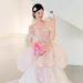 French Style Light Off-Shoulder Wedding Dress 2026 New Ethereal Flowy Tulle Evening Gown for Women_ecoleips.com