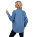 Women's Clothing Spring New Style Washed Thin Denim Shirt Top_ecoleips.com