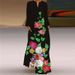 Aria Basics Aria Basics 2026 European And American New Style Women's Vintage Butterfly Print V-neck Long Sleeve Pocketed Summer Dress_ecoleips.com