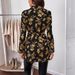 European And American Cross-border 2026 Fall/Winter Elegant Women's Floral Print Belted Long-sleeve Shirt With A_ecoleips.com