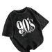 90's Retro Printed Short-sleeve T-shirt Tops For Women, Foreign Trade Wholesale_ecoleips.com