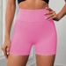 Women's Clothing Matte Seamless Yoga Shorts For Women, High Waisted, Tummy Controlling, Peach Butt Lifting, Tight Fitting Sports Boxers_ecoleips.com