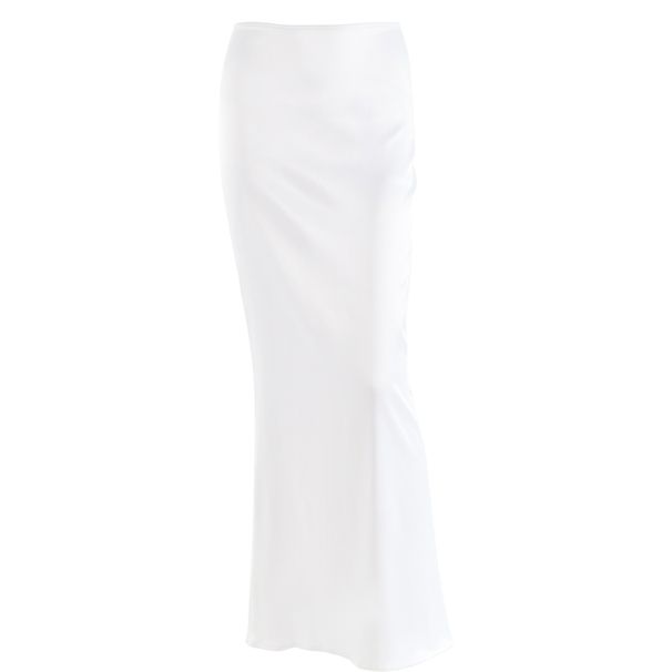 Women's Clothing New Long Skirts Fashionable Sexy Versatile Hip Wrapped Long Satin Skirt_ecoleips.com