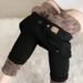 Fleece-Lined Thickened Stretch High-Waisted Jeans For Women, Autumn And Winter, Plus Size, Slimming, Elastic Waist,_ecoleips.com