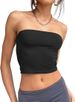 Women's Clothing Slim Tube Top Shirt Off Shoulder Casual Vest Backless Sleeveless Outing Top_ecoleips.com