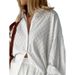 Women's Summer Oversized Shirt With Mid-Length, Chic Commuting Design And Casual Shirt_ecoleips.com