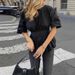 Women's Back-Tie Summer Blouse - Chic Sleeveless Wrap Top With Waist Belt (S-XL, Black) - Instagrammable Casual Shirt_ecoleips.com