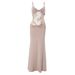 Summer Lace Slit Wrap Dress – Sexy High-Waist Slit Maxi Dress With Twist Knot Detail (S-L, Black/Beige, Stretchy Polyester Elegant Evening)_ecoleips.com